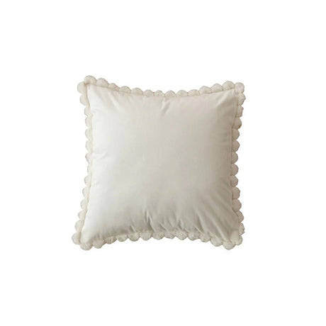 Sammet Pom-Pom Trim Kuddeöverdrag Carvallo