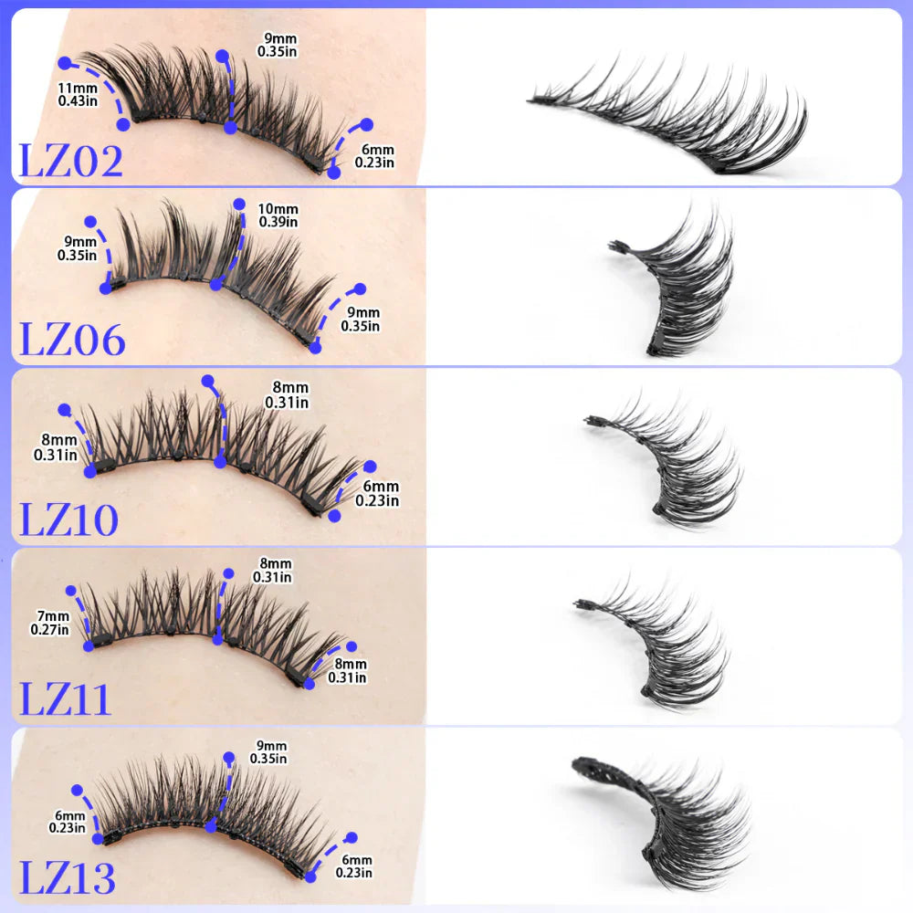 Luxora Återanvändbar Magnetisk Ögonskugga & Pincett Set Ingen Lim Behövs Carvallo