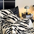 Zebra Print Lyxig Fuskpälsfilt Carvallo