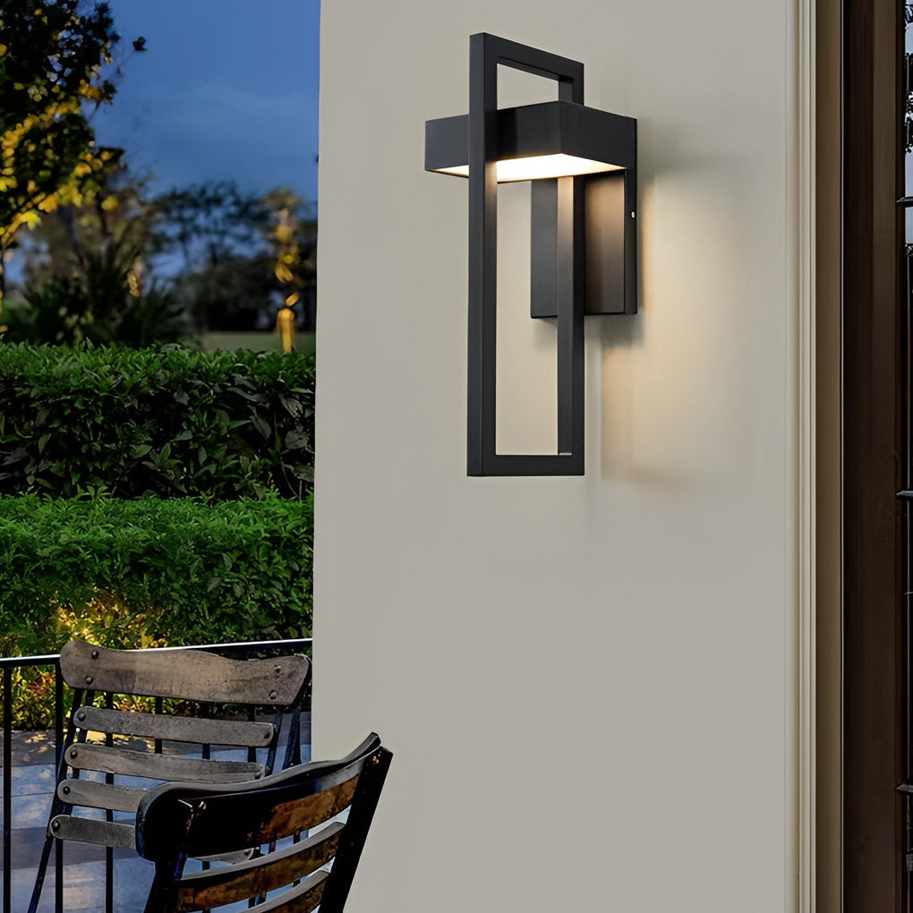 Utomhus Vägglampa Modern Svart LED Lampa Carvallo