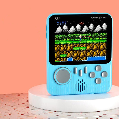 Tunn Handhållen Retro Videospelskonsol 666 Spel-Barn-BB-Blå-Hemnix