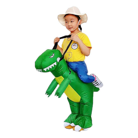 Uppblåsbar Dinosaurie Kostym för Barn & Vuxna-Utklädnad-BB-Medium-Hemnix