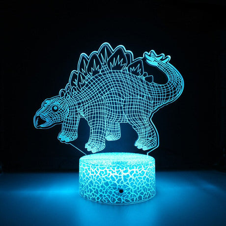 3D LED Lampa Dinosaurie-Barn-BB-Stegosaurus Bebis-Hemnix