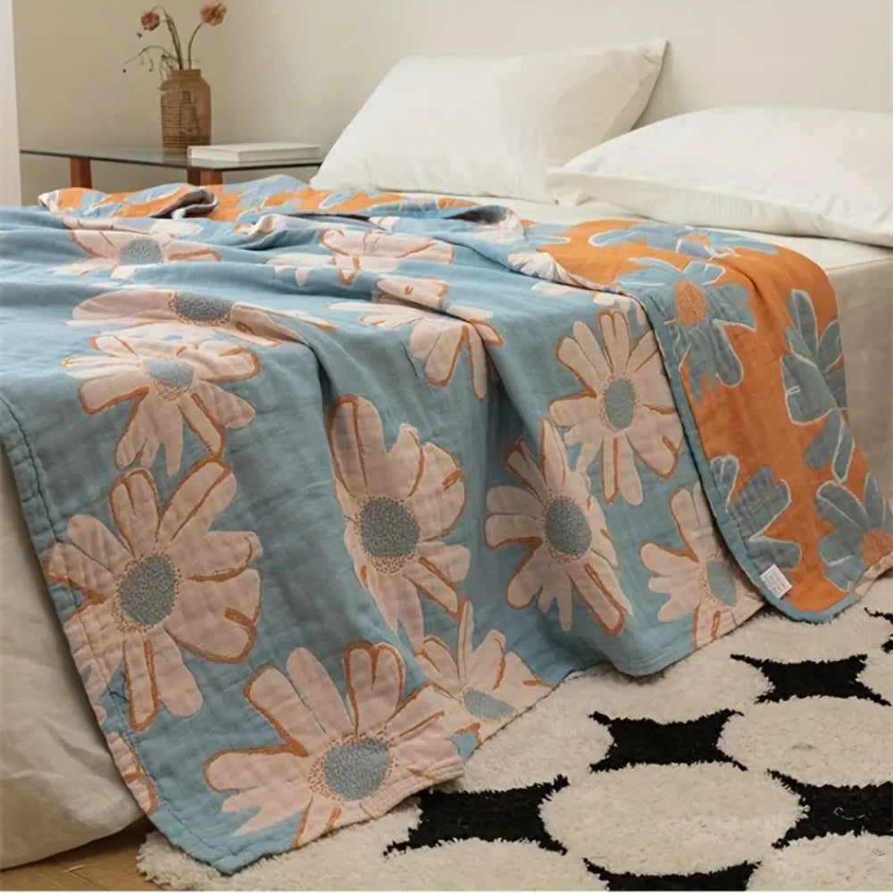 Sommarredo Daisy Bomullspläd Carvallo