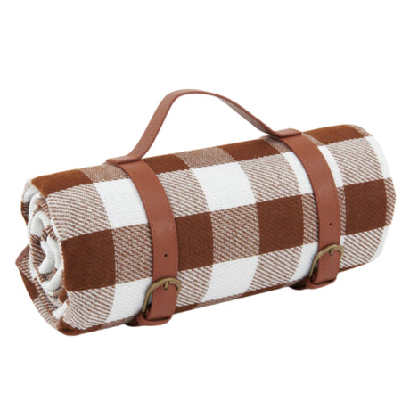 Vändbar rutig bomulls-picknickfilt Carvallo