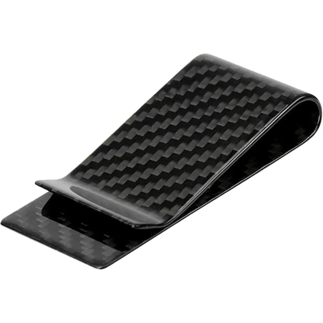 Elegant rostfritt stål korthållare & penningklämma - 2-pack Carvallo