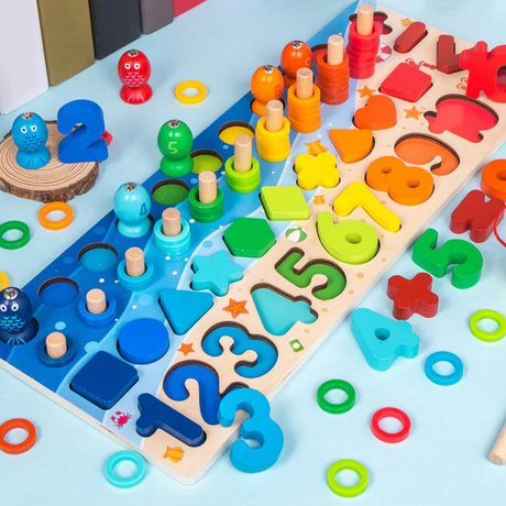 Utbildande Träleksaker Montessori Pusselbräda Carvallo