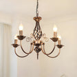 Vintage Bronze Chandlier | 4/6/8 Ljus Matsal Takarmatur i Järn | Brick by Brick Carvallo