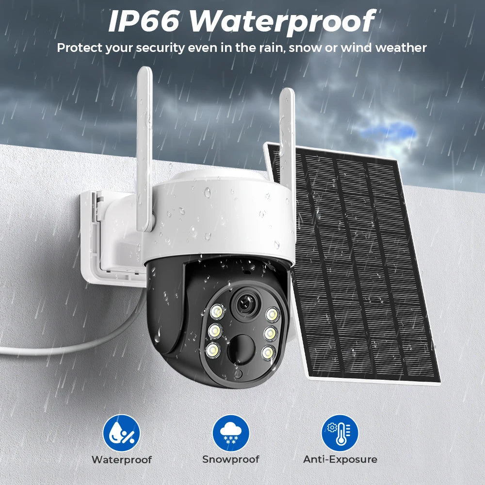 Smart Trådlös Solarburen Övervakningskamera Carvallo