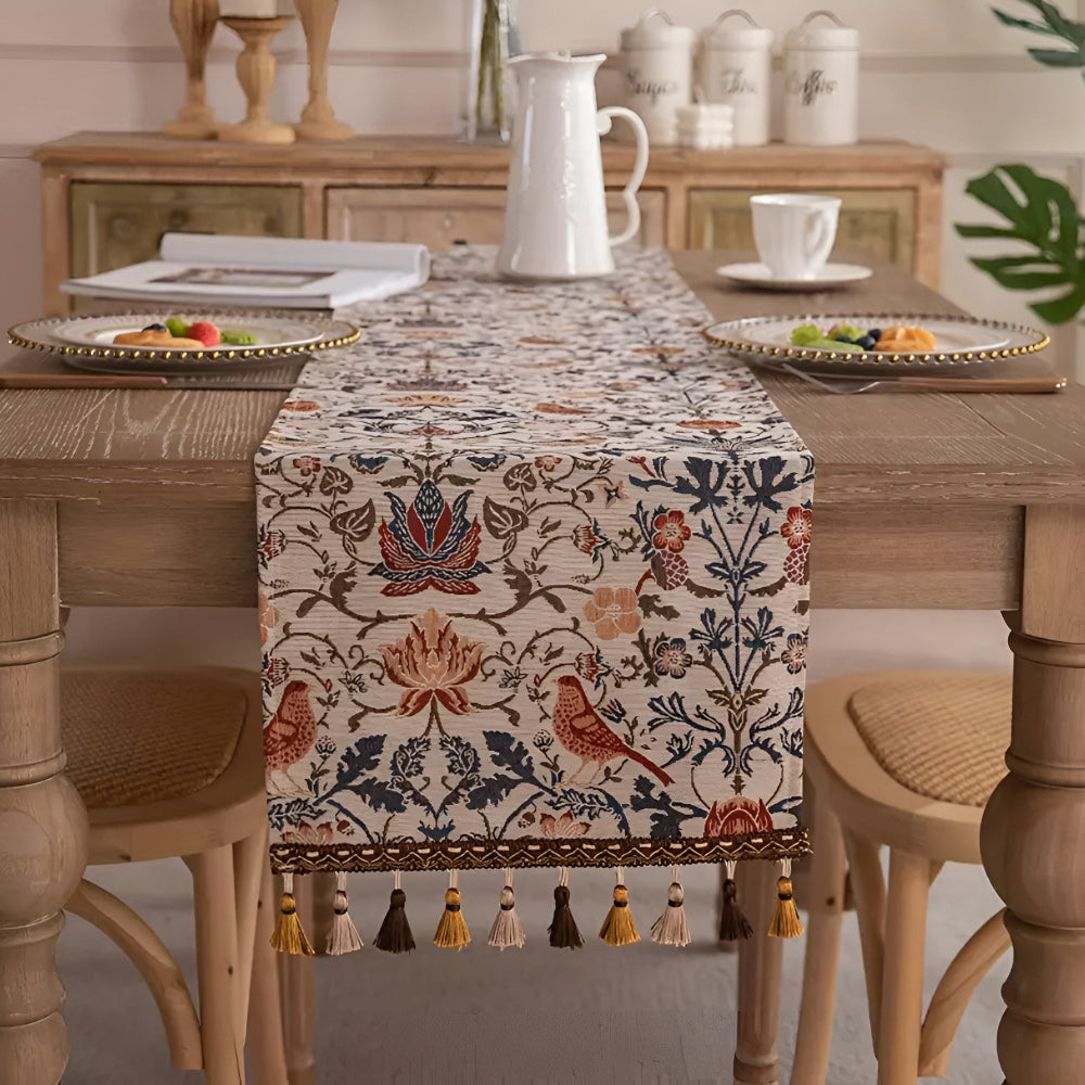 Vintage Floral & Bird Jacquard Duklopp Carvallo