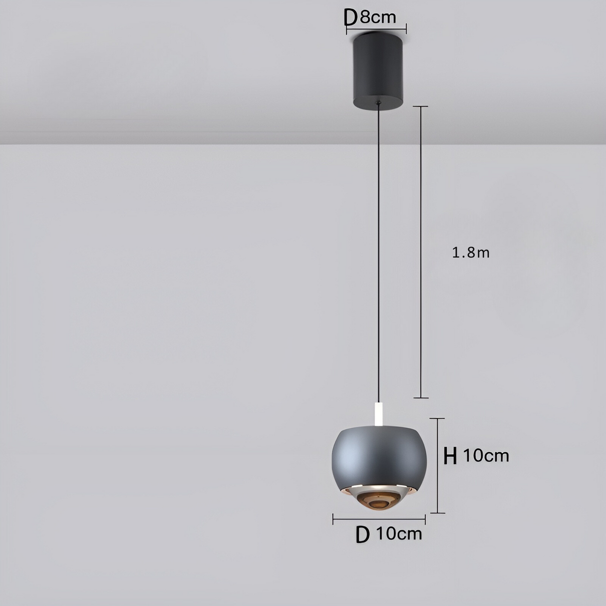 OrbitGlow - Minimalistisk hänglampa med LED-ljus med elegant, cirkulärt design Carvallo
