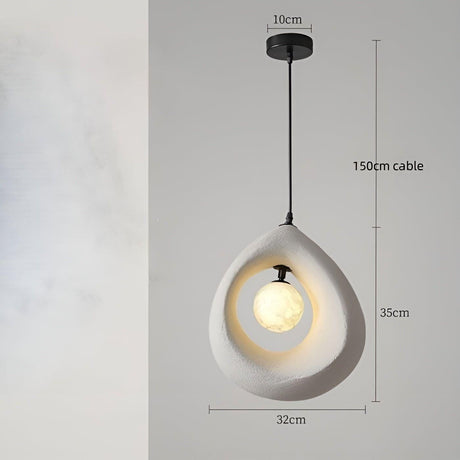 Pendellampa i Wabi-Sabi stil – Minimalistisk hängande lampa för vardagsrum och matplats Carvallo