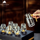 Carvallo-Snapsglas GemChisel | Luksuriös design med paljetter | Stabil & handslipad | 10 ml Carvallo