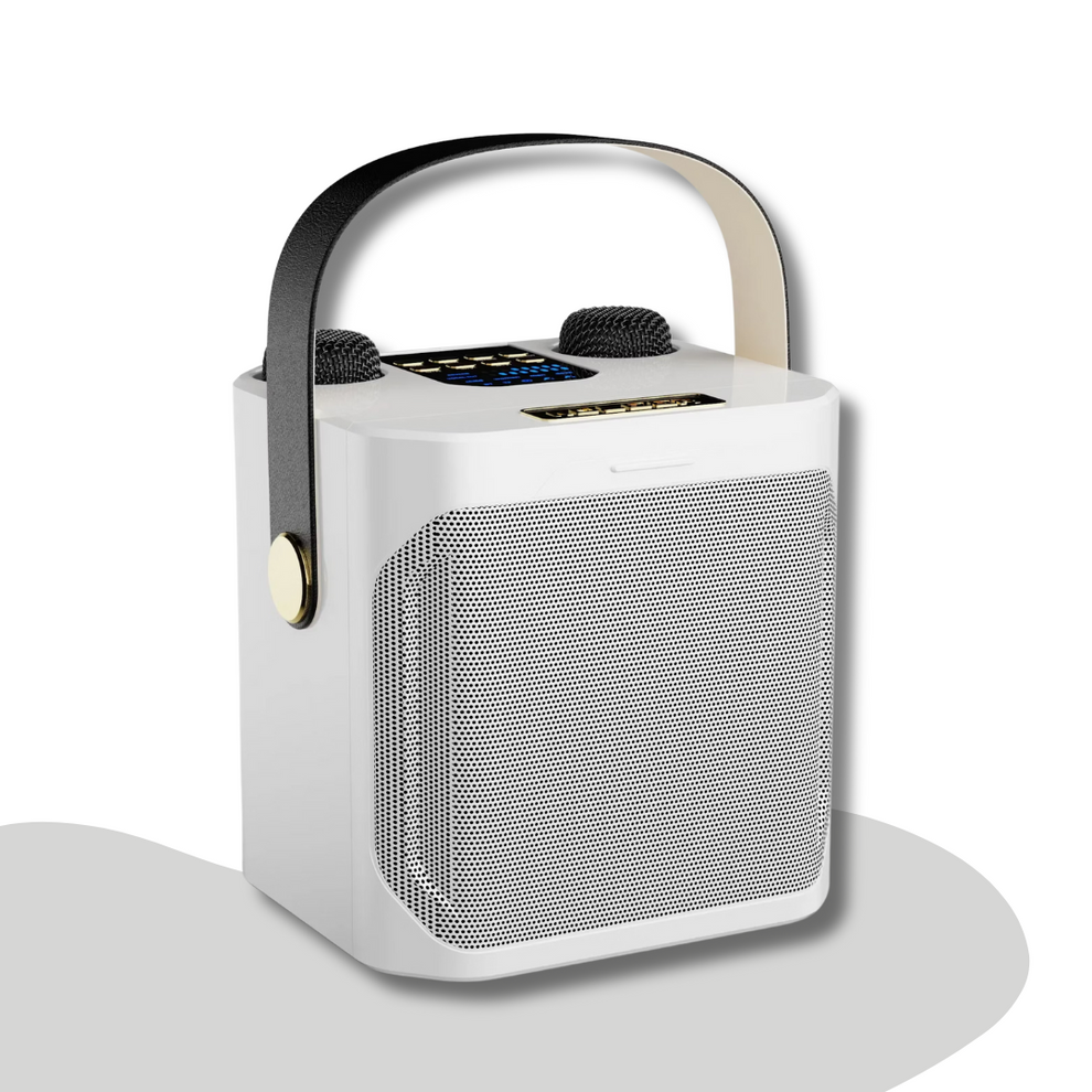 Carvallo – Bärbar karaokehögtalare med omslutande ljud och trådlösa mikrofoner Carvallo