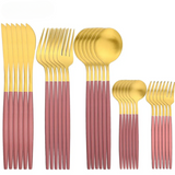 EleganceSteel 30-delars bestickset Premium rostfritt stål bestick Carvallo