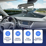 Dash Cam Framsidan Bakre Bilkamera Nattseende Carvallo