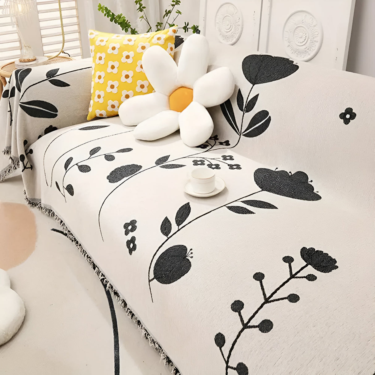 Modern Bloom Vändbar Sofatak täcke Carvallo