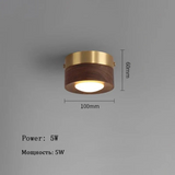 WoodAura - Valnöts Taklampa med LED Spotlight Carvallo