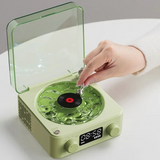 Carvallo – Retro vinylhögtalare med roterande skivspelare och justerbar belysning Carvallo