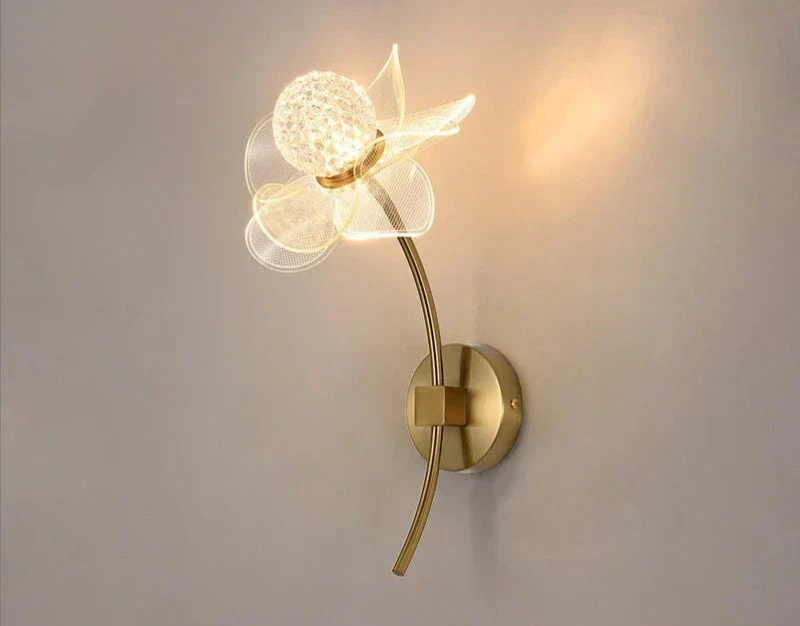 BloomGlow - Modern Blom Vägglampa med LED Belysning Carvallo