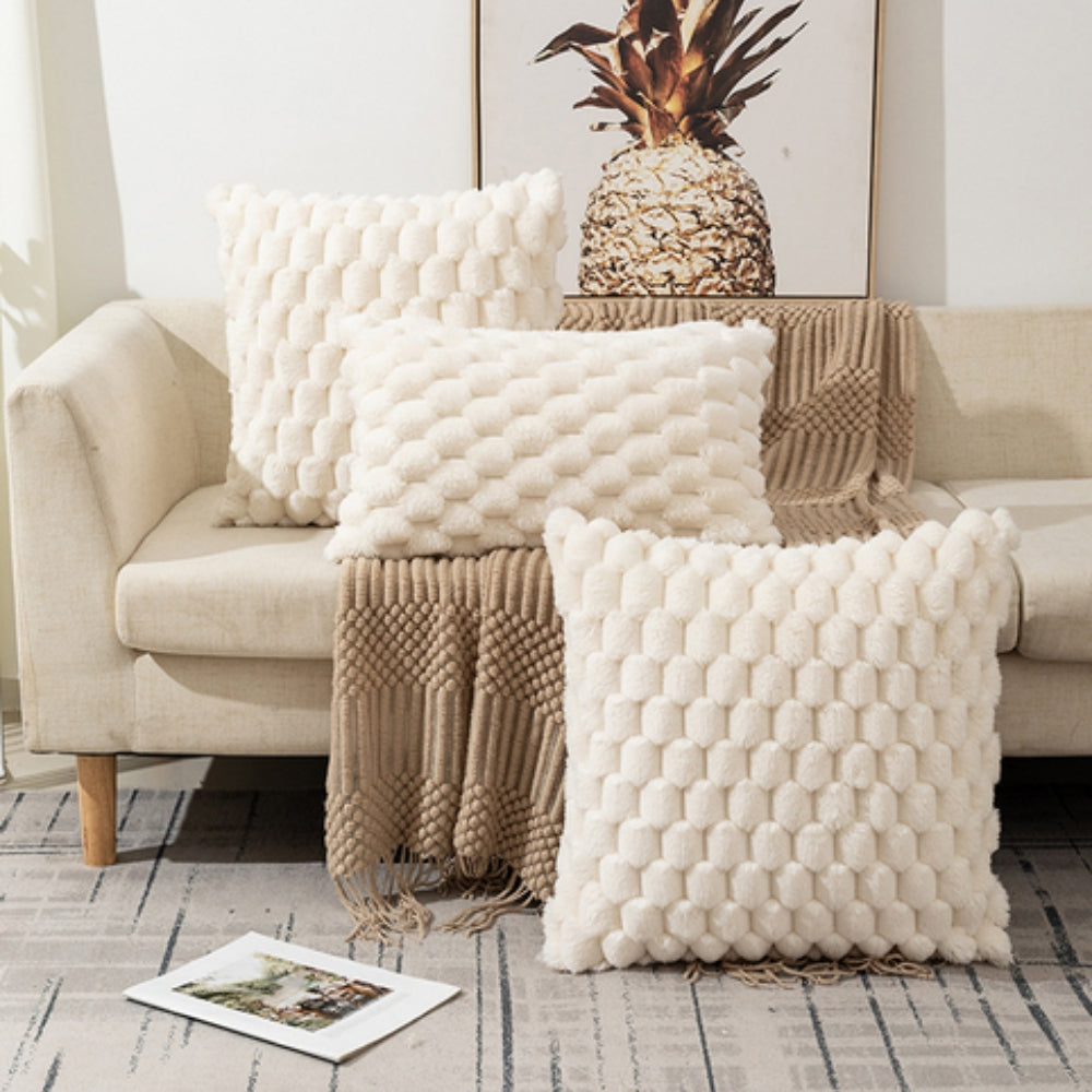 Mysigt Luxe Marshmallow kuddfodral – mjuk, plysch och elegant touch MILA Sverige