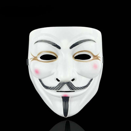 V For Vendetta Mask-Utklädnad-BB-Vit-Eyeliner-Hemnix