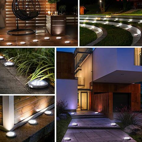8 lysdioder utomhus Solar Disk Light Bellasverige