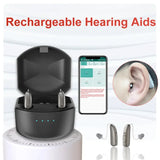 Laddningsbara Bluetooth-hörselapparater för seniorer med appkontroll och 4 ljudlägen Carvallo