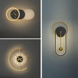 Väggklocka | Led-ljus | Tyst rörelse | Ambient glöd | Kreativ modern design Carvallo