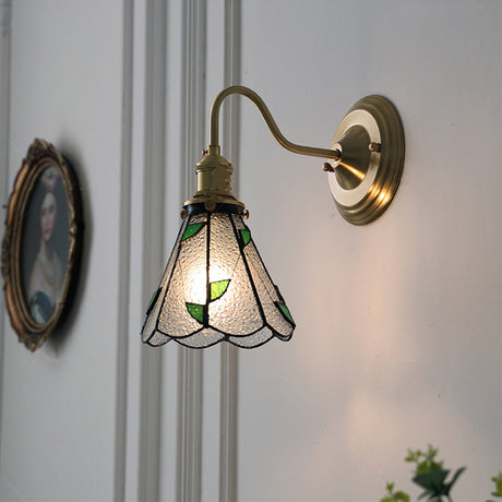 Vägglampa med vintage glas skugga armatur Carvallo