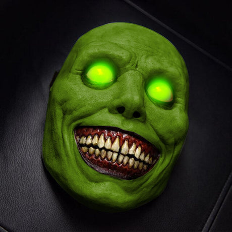 Vit Skräckmask – Perfekt för Halloweenfest och Läskiga Dekorationer-halloween-BB-Grön-Gröna ögon-Hemnix
