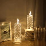 LED Kristall Lampa – Romantisk Batteridriven Dekorationsbelysning i Kristallform – Mysig Nattlampa för Hem & Fest-Jul-BB-Hemnix