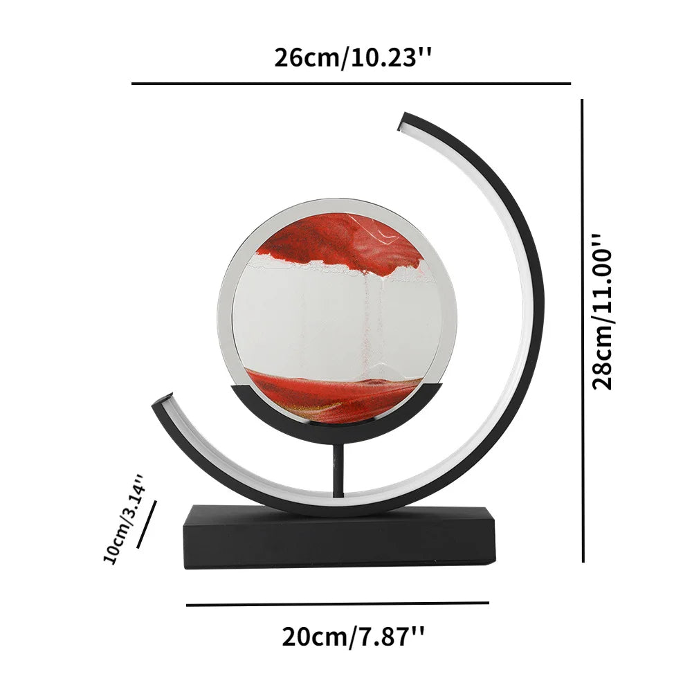 Djuphavs Sandlandskap: Belyst Sandkonst för Fridfull Heminredning Carvallo