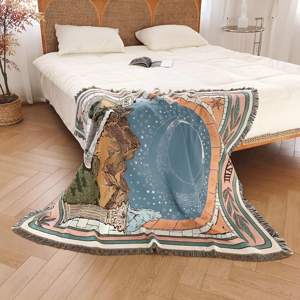 Moon Tarot Tapestry Blanket Carvallo