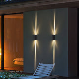 Utomhus Svart Aluminium Vägglampa LED Upp Ner Carvallo