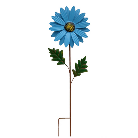 Dekorativ solros av metall för trädgård – Färgade blompinne för utomhus och landskap Carvallo