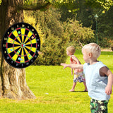 SkillDarts - Stor dubbelsidig darttavla för barn med klibbiga bollar och målspelet Carvallo