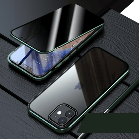Anti-Spaning Magnetisk Telefonväska-Phone Accessories-Hemnix-Grönt-För iPhone 12-Hemnix