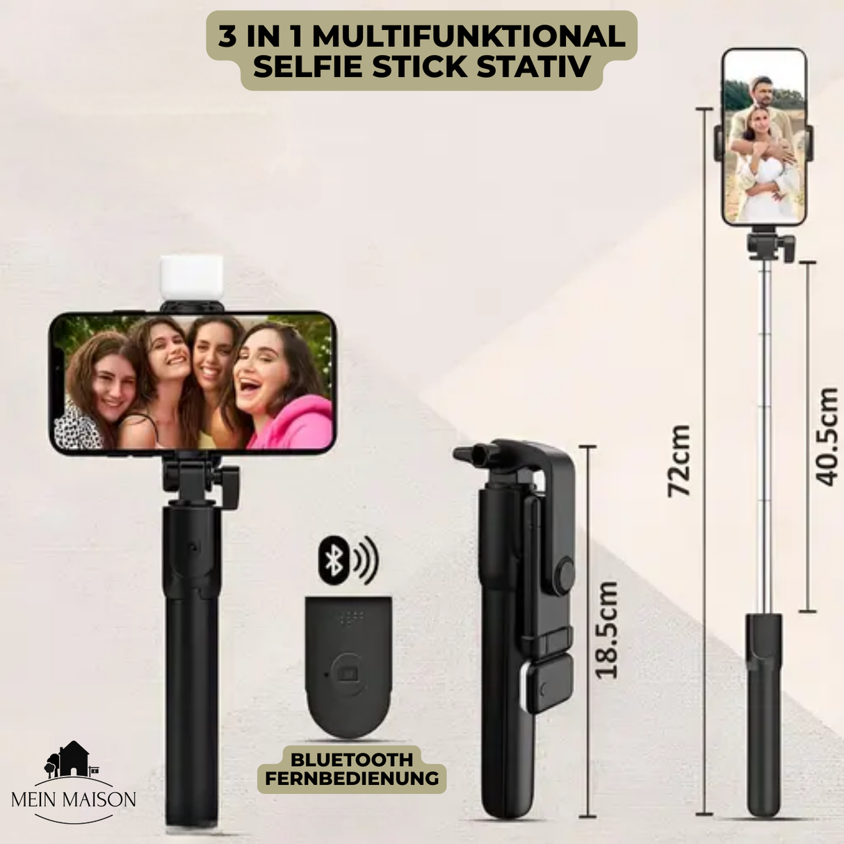 Carvallo – Din 6-i-1 Bluetooth-selfiestick för perfekta bilder Carvallo