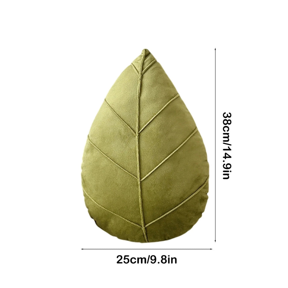 Verdant Flourish Leaf Shaped Cushion Carvallo