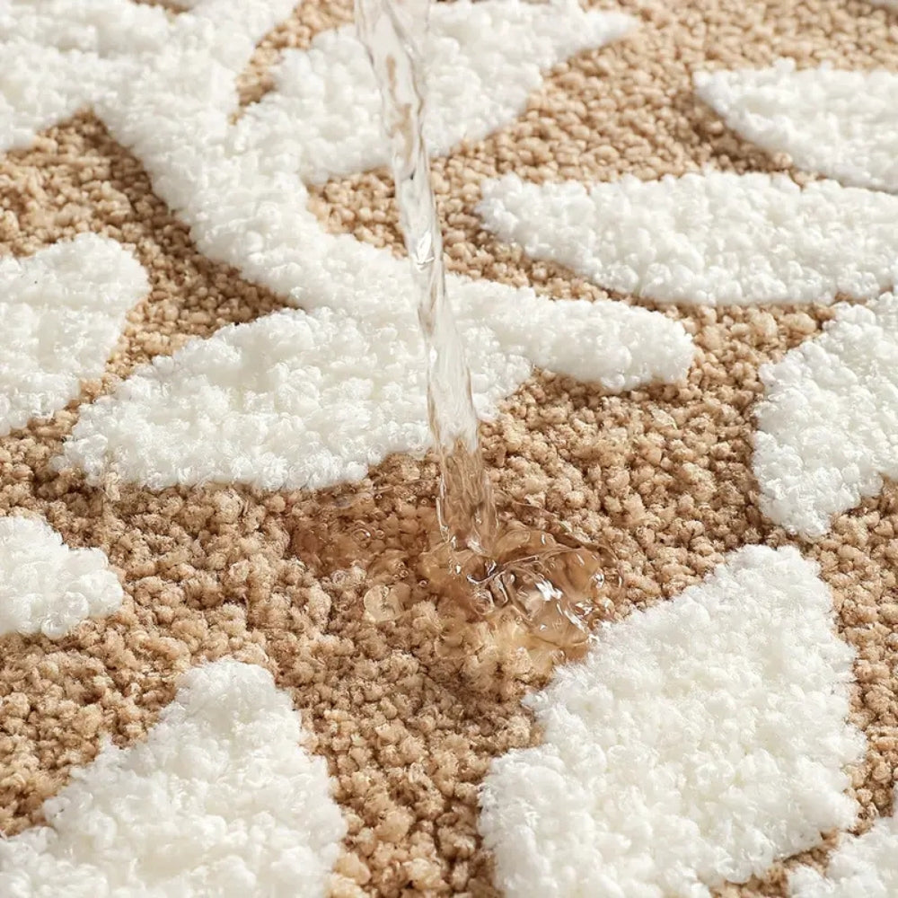 Zyphire Leaf Pattern Bath Mat Carvallo