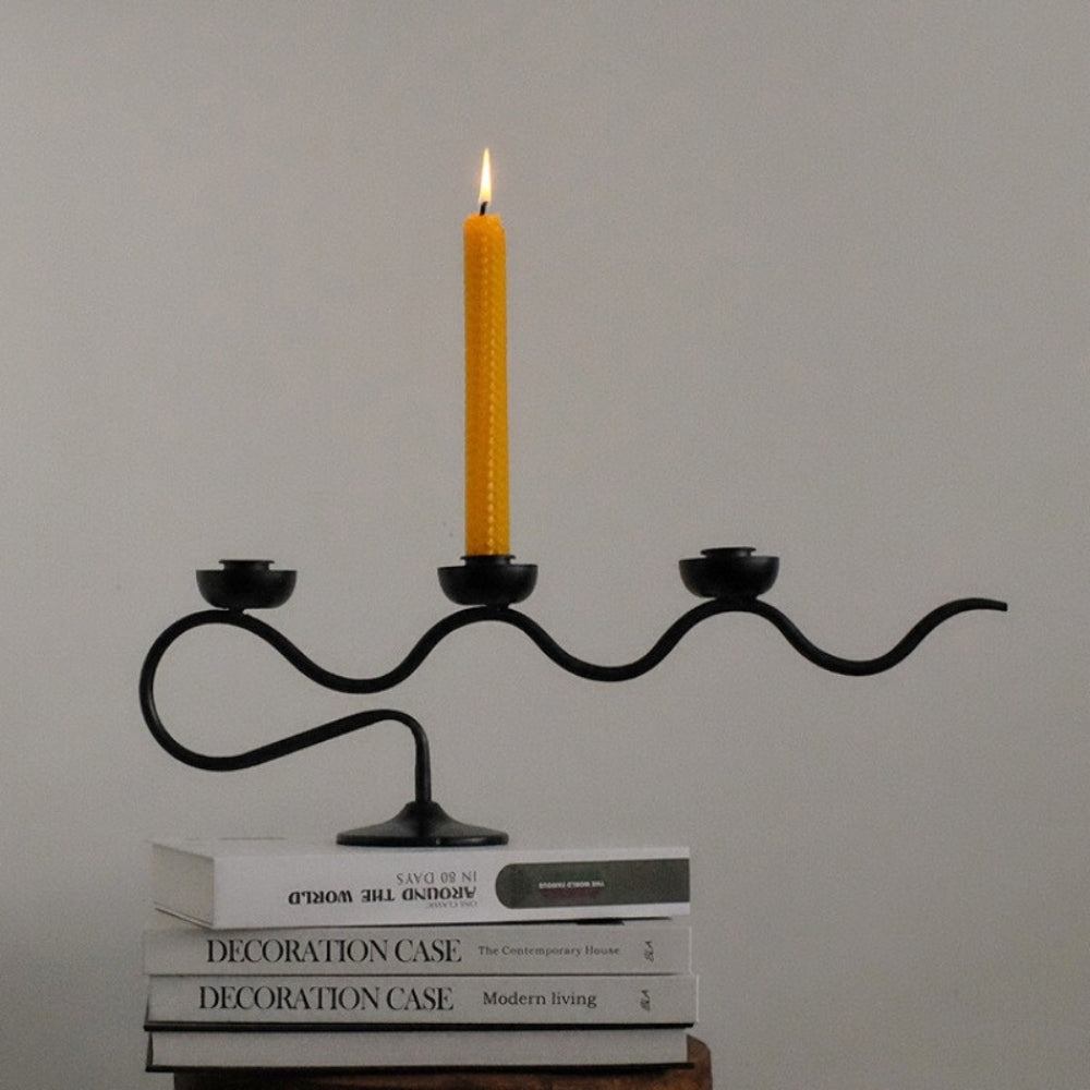 Tri Iron Twisted Candle Holder Carvallo