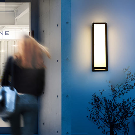 Utomhus vägglampa svart aluminium lyktstolpe Carvallo
