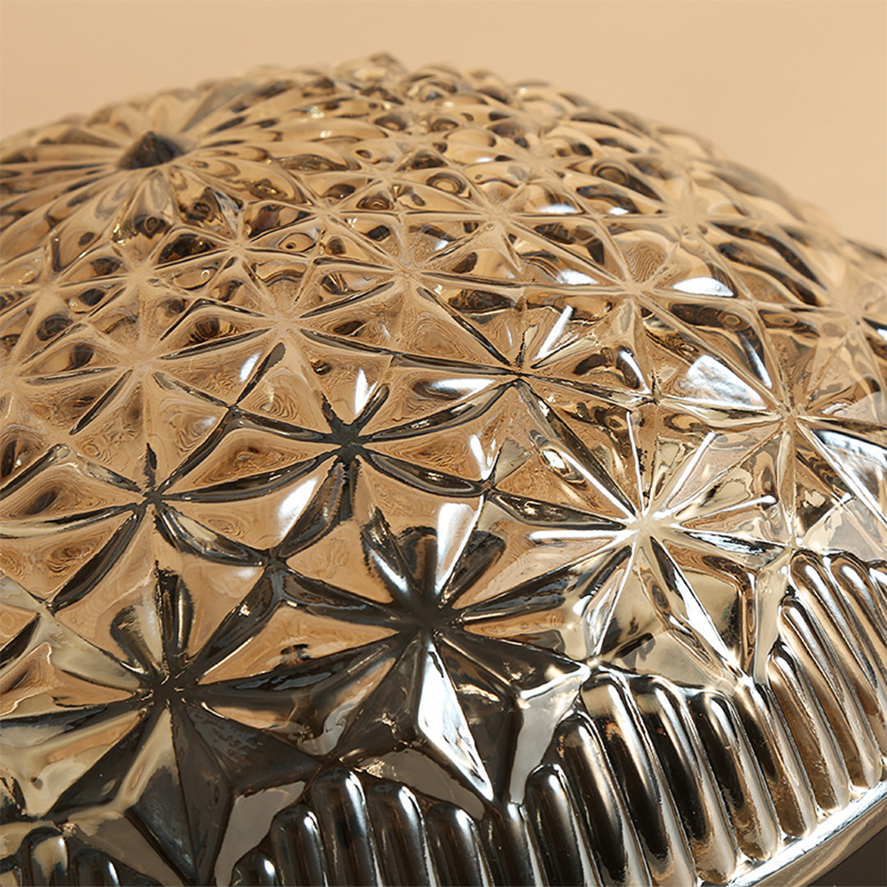 Klar Ribbade Glaskronlamp för Sovrum Carvallo