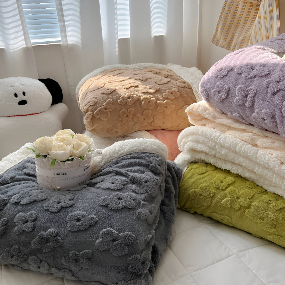 Snugglefilt med blommönster Carvallo