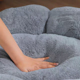 Blomformad Plysch Husdjursbädd Mysig Stötta Stilren Design Carvallo