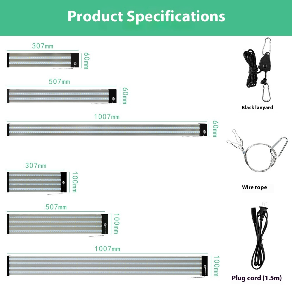 LED växtlampa med fullspektrum-belysning och dragknapp för optimal växttillväxt Carvallo