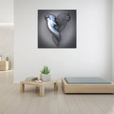 Kärleks-Canvas med Elegant Metallfigur i Modernt Design Carvallo