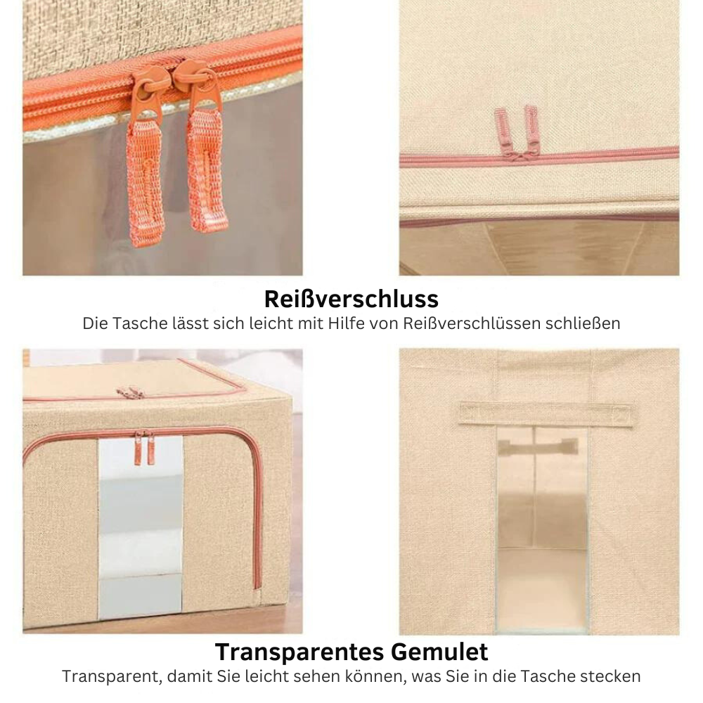 Carvallo - Fällbar förvaringslåda med metallram och fönster Carvallo