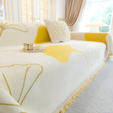 Pastoralstil Ginkgo Leaf Sofakuddöverdrag Carvallo